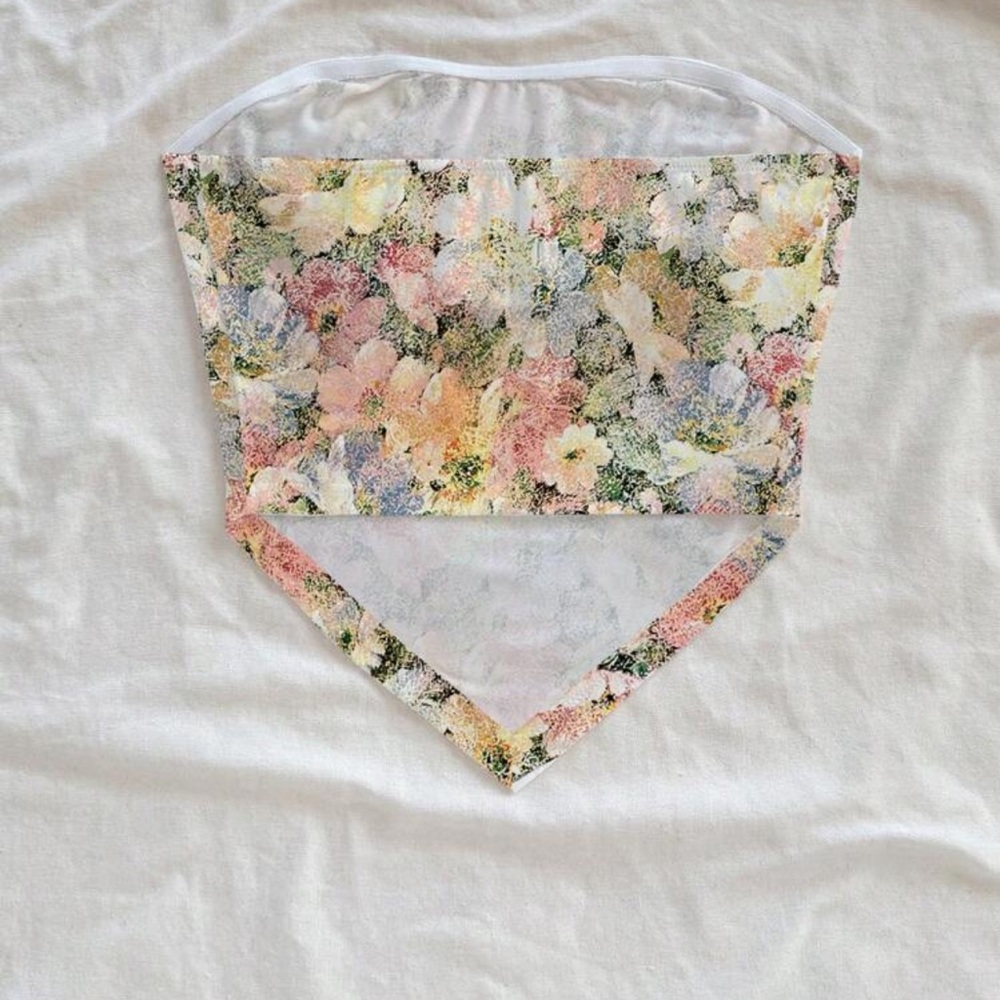Floral Strapless Top - Picture 3 of 4